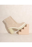 Cream Anastasia Heeled Boots