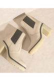 Cream Anastasia Heeled Boots