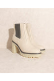 Cream Anastasia Heeled Boots